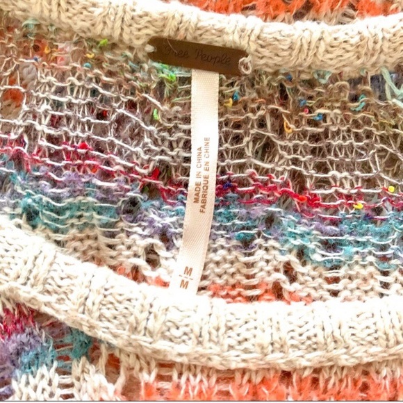 Free People colorful knot long sleeve sweater - Picture 5 of 7